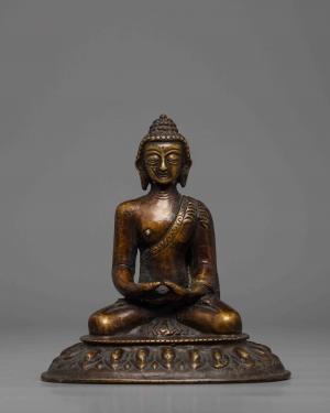 Buddha Amitabha Statue | Nepal Handmade Craft | Himalayan Buddhist Souvenir | Zen Room Decor | Tibetan Buddhist Indoor Statue | Vintage Art